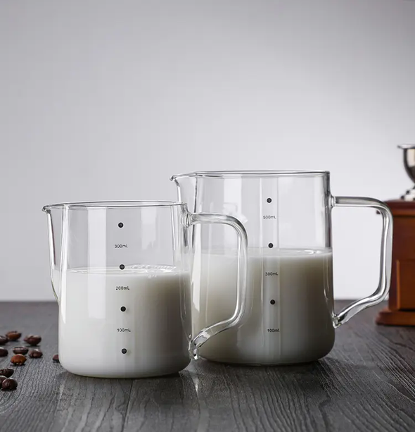 Precision Pour Borosilicate Glass Steaming Pitcher