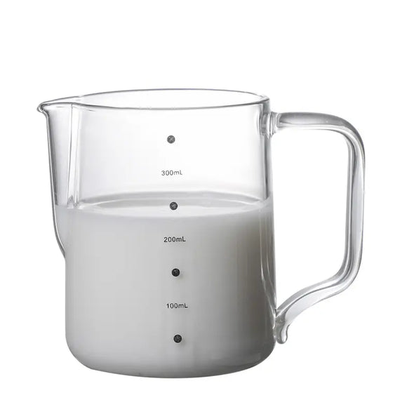 Precision Pour Borosilicate Glass Steaming Pitcher