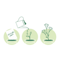 Hand-painted 'Plantable' Christmas Postcard